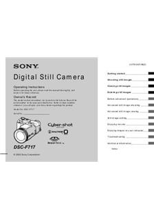 Sony Cyber-shot F717 manual. Camera Instructions.